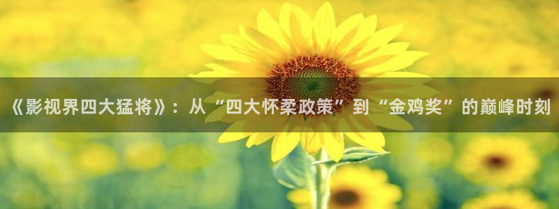 探花视频大全：《影视界四大猛将》：从“四大怀柔政策”到“金鸡奖”的巅峰时刻